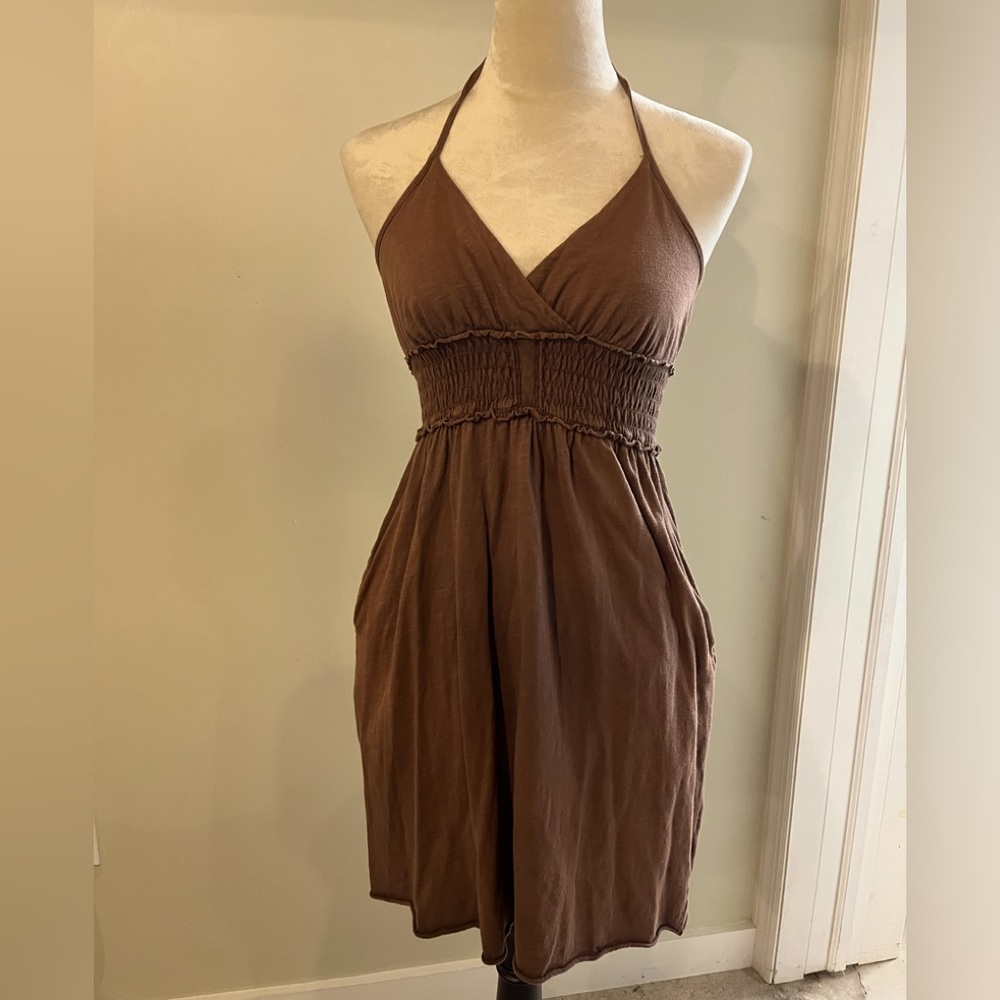 Michael Stars Brown Halter dress